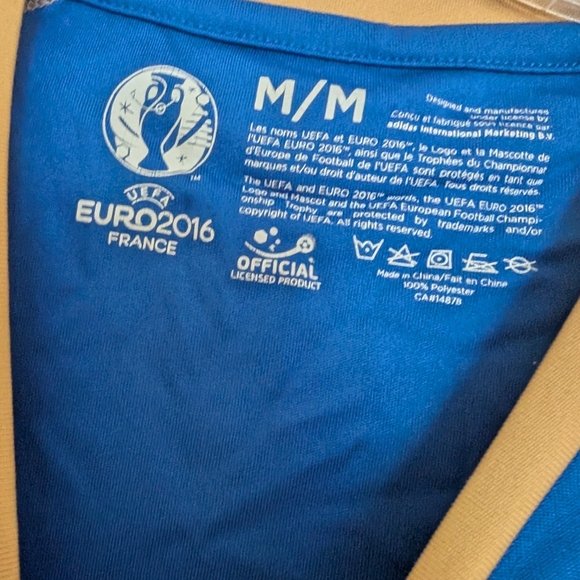 Blue and Tan Euro 2016 Men's Shirt - Picture 3 of 4